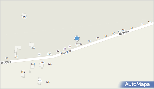 Piotrków Trybunalski, Moryca, 50, mapa Piotrków Trybunalski