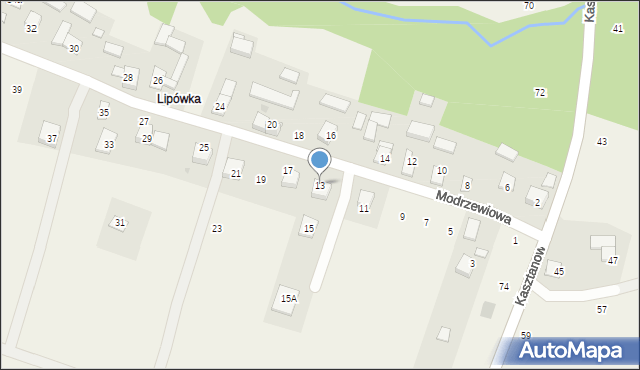 Piotrowice, Modrzewiowa, 13, mapa Piotrowice