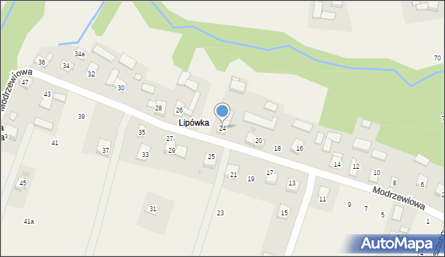 Piotrowice, Modrzewiowa, 24, mapa Piotrowice