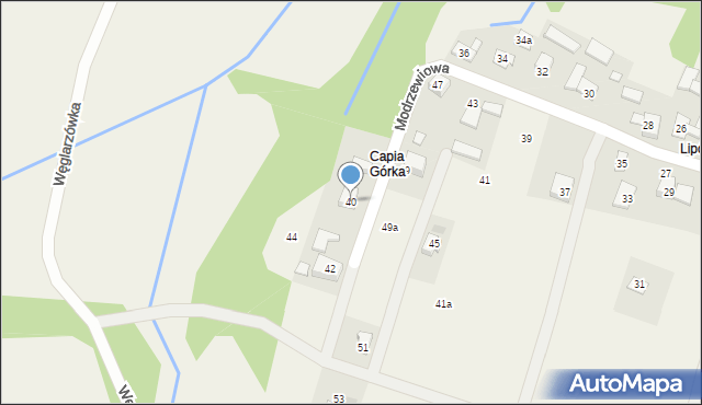 Piotrowice, Modrzewiowa, 40, mapa Piotrowice