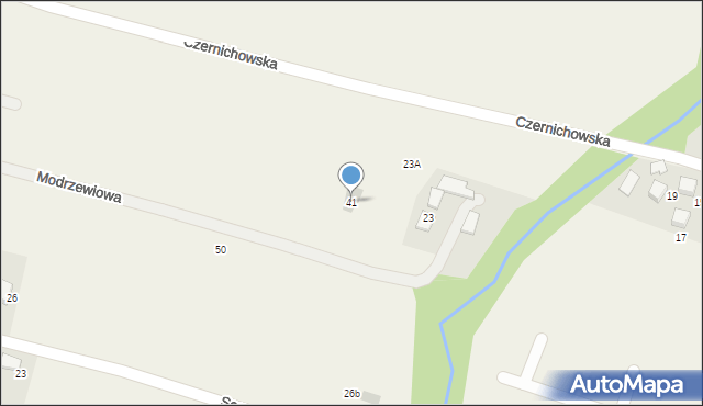 Pisarzowice, Modrzewiowa, 41, mapa Pisarzowice