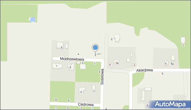 Piskórka, Modrzewiowa, 2, mapa Piskórka