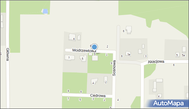 Piskórka, Modrzewiowa, 3, mapa Piskórka