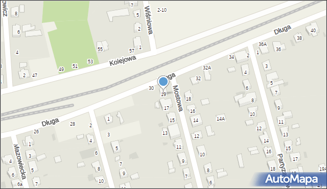 Płochocin, Mostowa, 19, mapa Płochocin