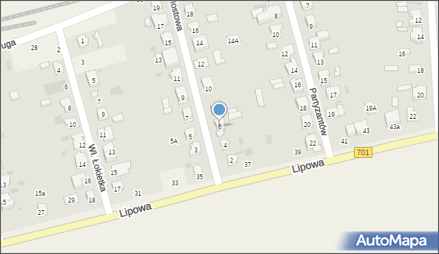 Płochocin, Mostowa, 6, mapa Płochocin