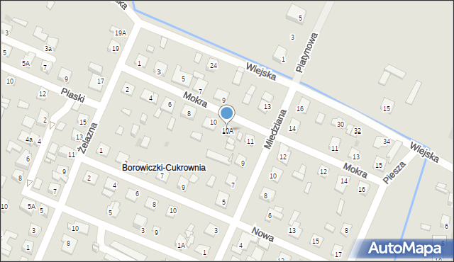Płock, Mokra, 10A, mapa Płock