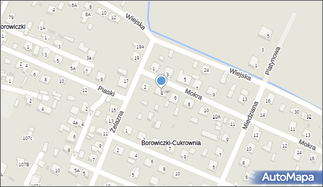 Płock, Mokra, 4, mapa Płock