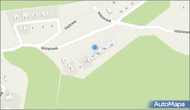 Płoty, Morelowa, 12a, mapa Płoty