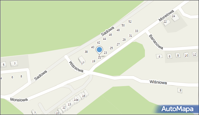 Płoty, Morelowa, 21, mapa Płoty