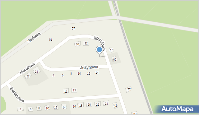 Płoty, Morelowa, 26, mapa Płoty