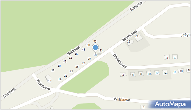 Płoty, Morelowa, 31, mapa Płoty