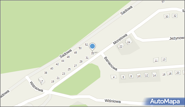 Płoty, Morelowa, 33, mapa Płoty