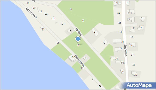 Pluski, Mokra, 5, mapa Pluski