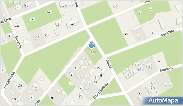 Pobierowo, Mokotowska, 1A, mapa Pobierowo