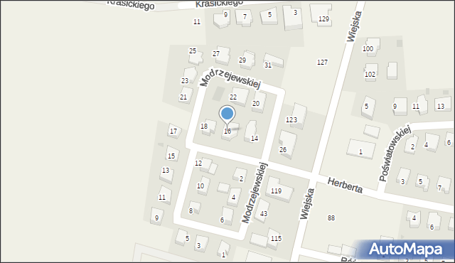 Pogórze, Modrzejewskiej Heleny, 16, mapa Pogórze