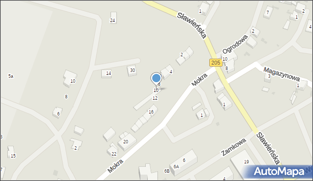 Polanów, Mokra, 10, mapa Polanów