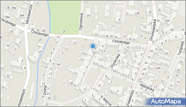 Połczyn-Zdrój, Moniuszki Stanisława, 3, mapa Połczyn-Zdrój