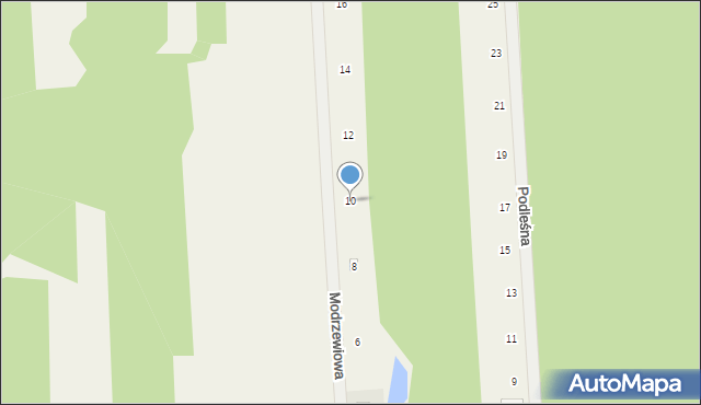 Polków, Modrzewiowa, 10, mapa Polków