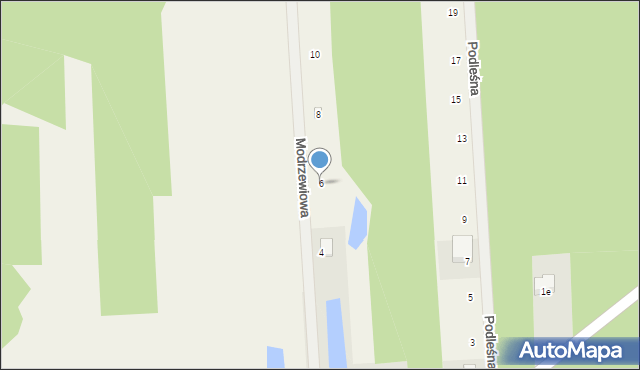 Polków, Modrzewiowa, 6, mapa Polków