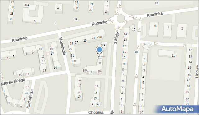 Polkowice, Moniuszki Stanisława, 21, mapa Polkowice