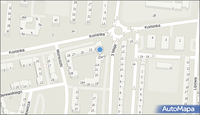 Polkowice, Moniuszki Stanisława, 22A, mapa Polkowice