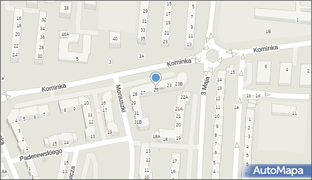 Polkowice, Moniuszki Stanisława, 25, mapa Polkowice