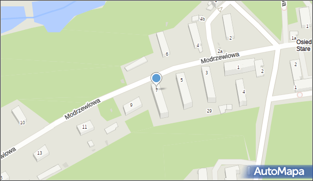 Poniatowa, Modrzewiowa, 7, mapa Poniatowa