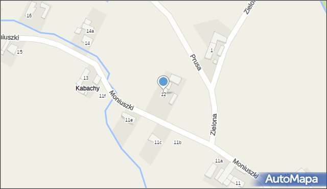 Popielów, Moniuszki Stanisława, 12, mapa Popielów