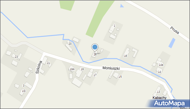 Popielów, Moniuszki Stanisława, 18, mapa Popielów