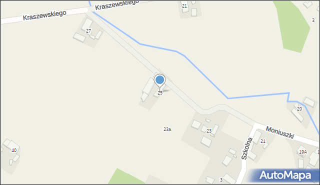 Popielów, Moniuszki Stanisława, 25, mapa Popielów