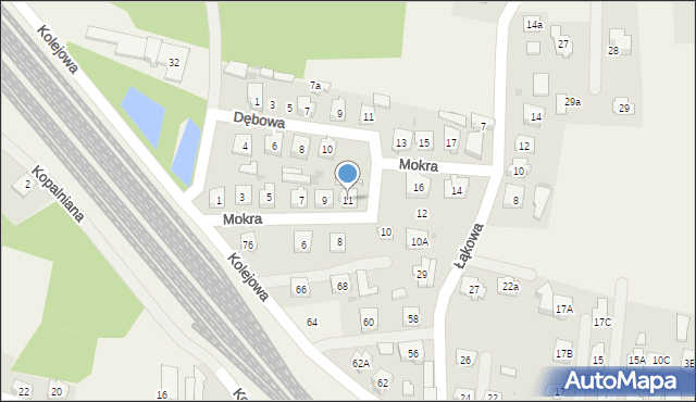 Poraj, Mokra, 11, mapa Poraj