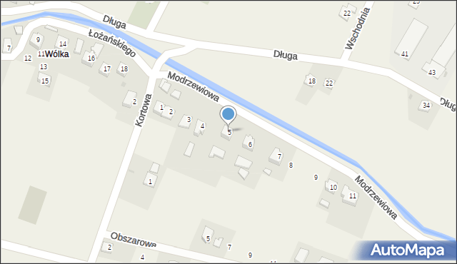 Posada Zarszyńska, Modrzewiowa, 5, mapa Posada Zarszyńska