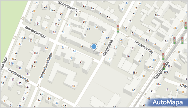 Poznań, Morawskiego Franciszka, 2h, mapa Poznania