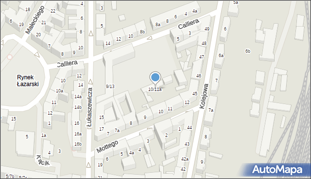 Poznań, Mottego Marcelego, 10/11a, mapa Poznania