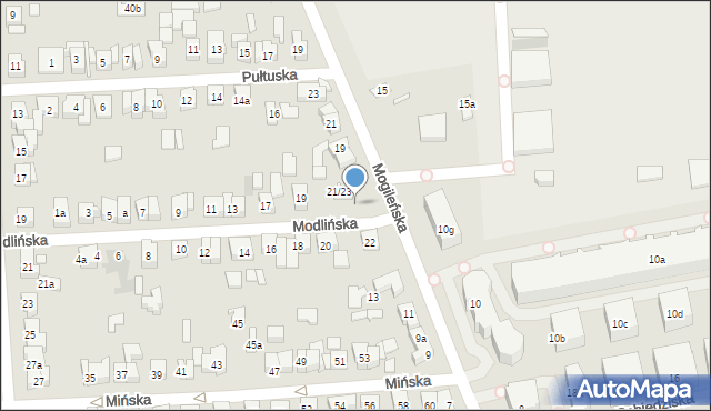 Poznań, Modlińska, 23, mapa Poznania
