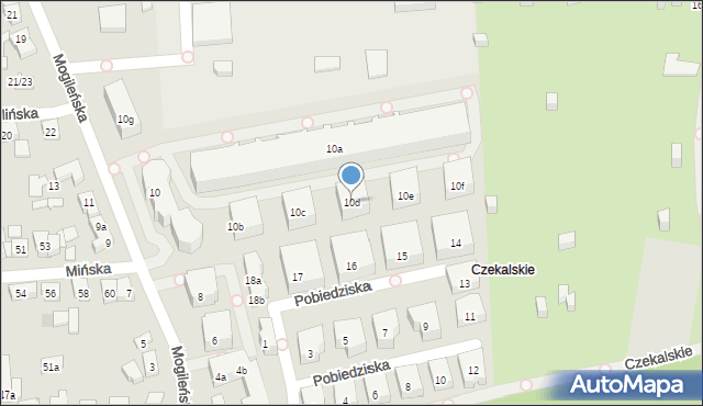 Poznań, Mogileńska, 10d, mapa Poznania