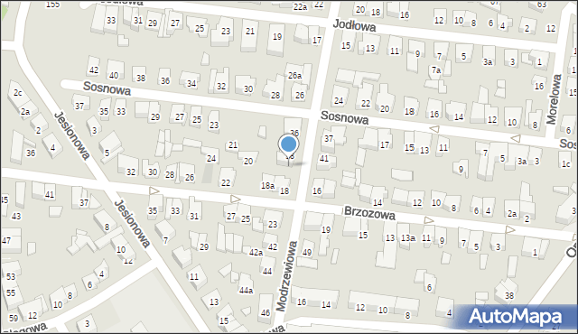 Poznań, Modrzewiowa, 38a, mapa Poznania