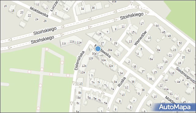 Poznań, Mołdawska, 30b, mapa Poznania