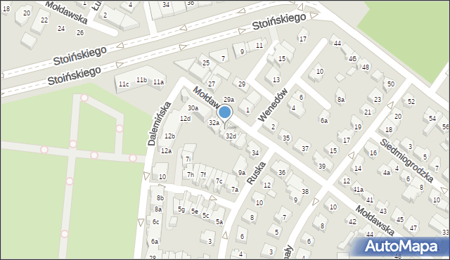 Poznań, Mołdawska, 32c, mapa Poznania