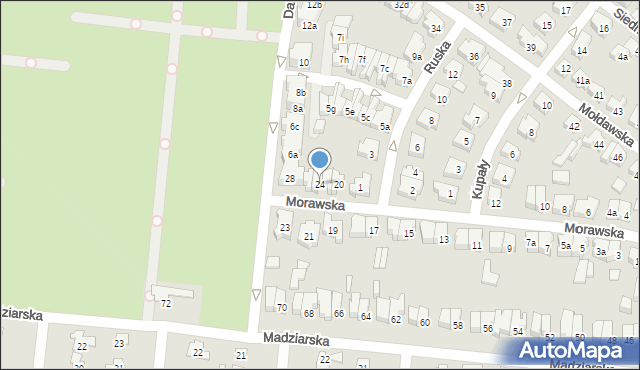 Poznań, Morawska, 24, mapa Poznania