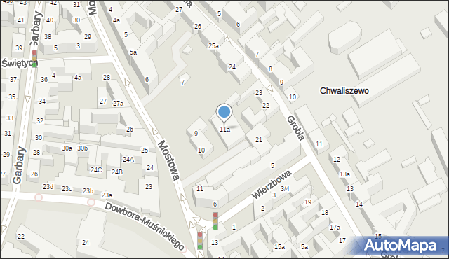 Poznań, Mostowa, 11a, mapa Poznania