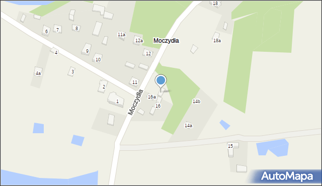 Prusicko, Moczydła, 17, mapa Prusicko