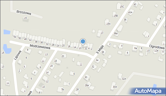 Pruszcz, Modrzewiowa, 8, mapa Pruszcz