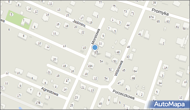 Pruszków, Morelowa, 17, mapa Pruszków
