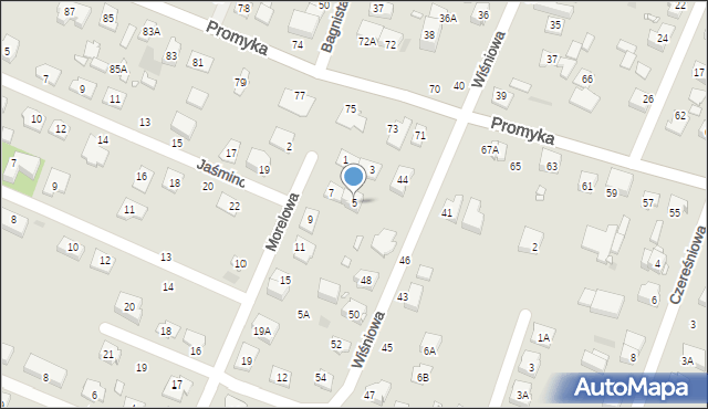 Pruszków, Morelowa, 5, mapa Pruszków