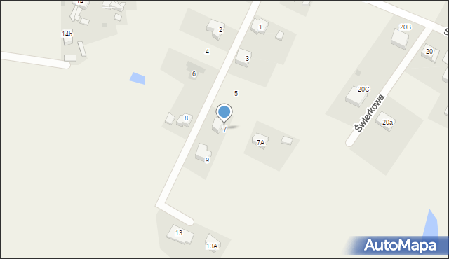 Przechlewo, Modrzewiowa, 7, mapa Przechlewo