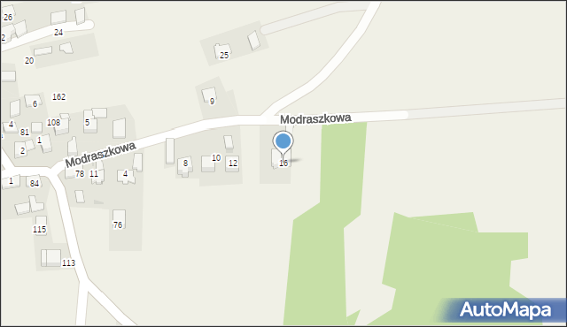 Przeginia Narodowa, Modraszkowa, 16, mapa Przeginia Narodowa