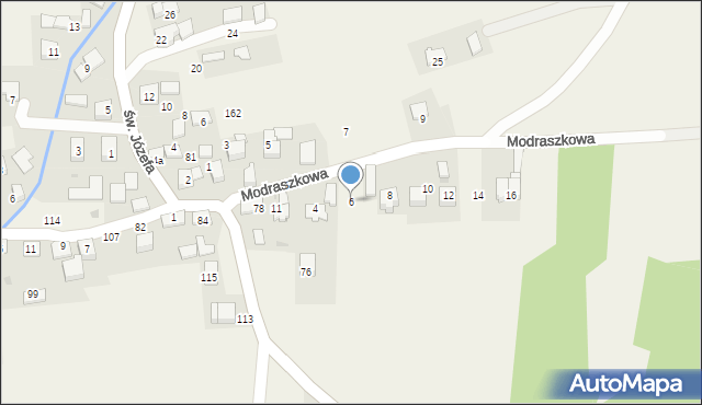 Przeginia Narodowa, Modraszkowa, 6, mapa Przeginia Narodowa