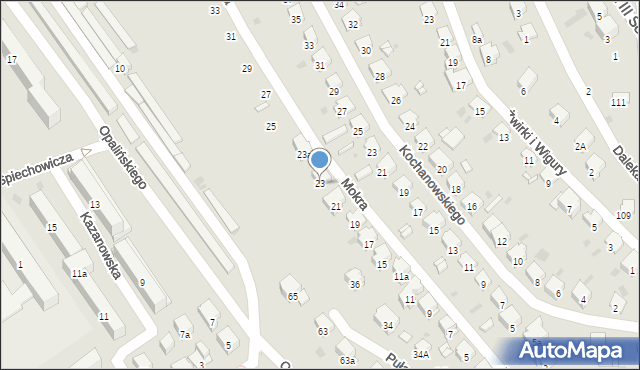Przemyśl, Mokra, 23, mapa Przemyśla
