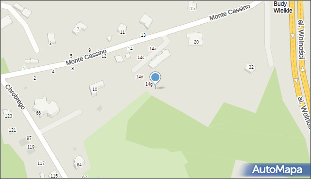 Przemyśl, Monte Cassino, 14j, mapa Przemyśla